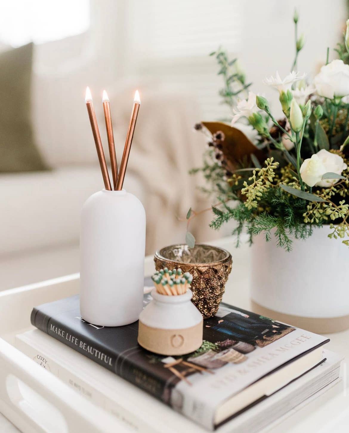 Champagne Everlasting Candles - Made in Canada