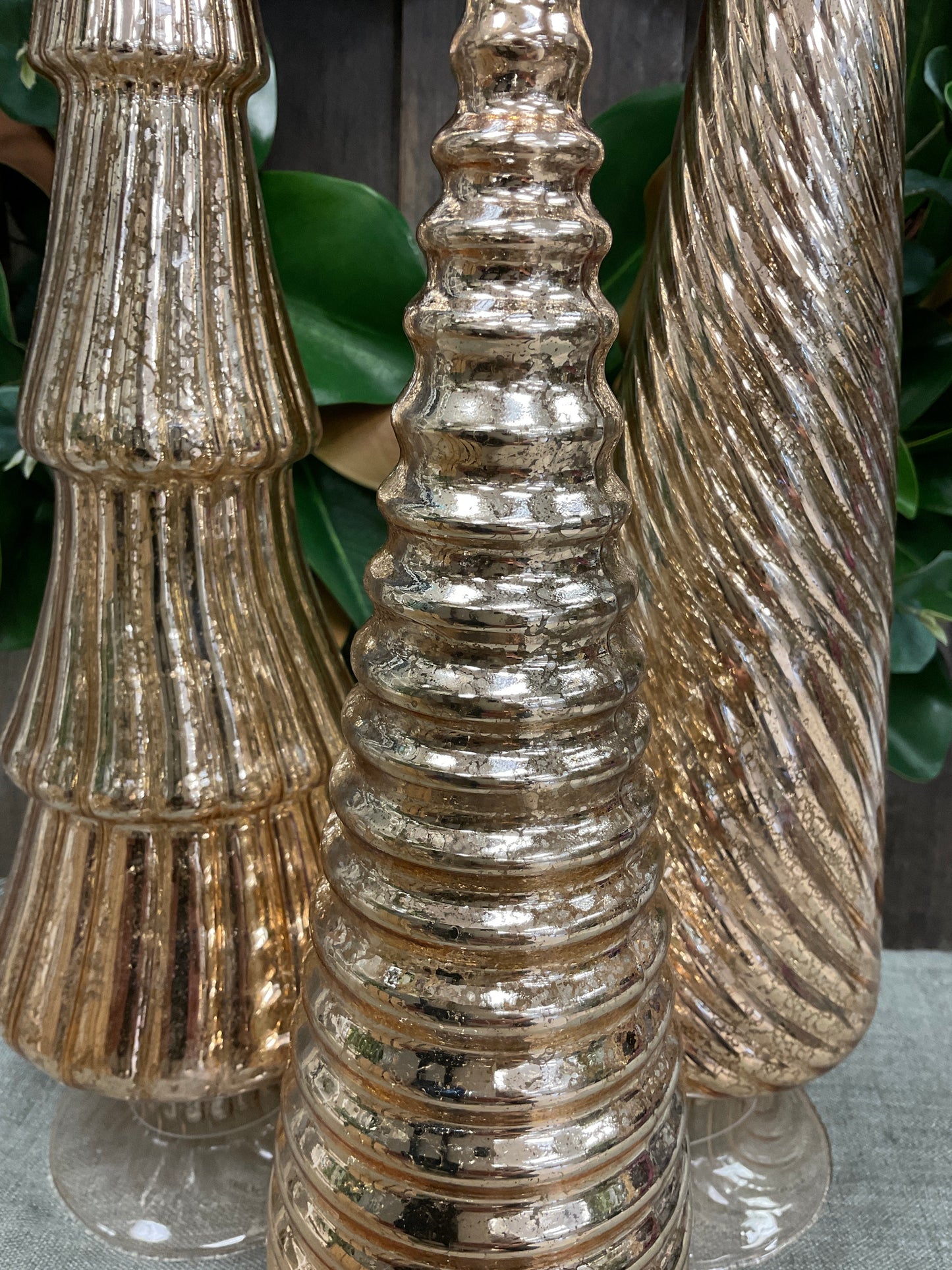 Mercury Glass Tree Trio