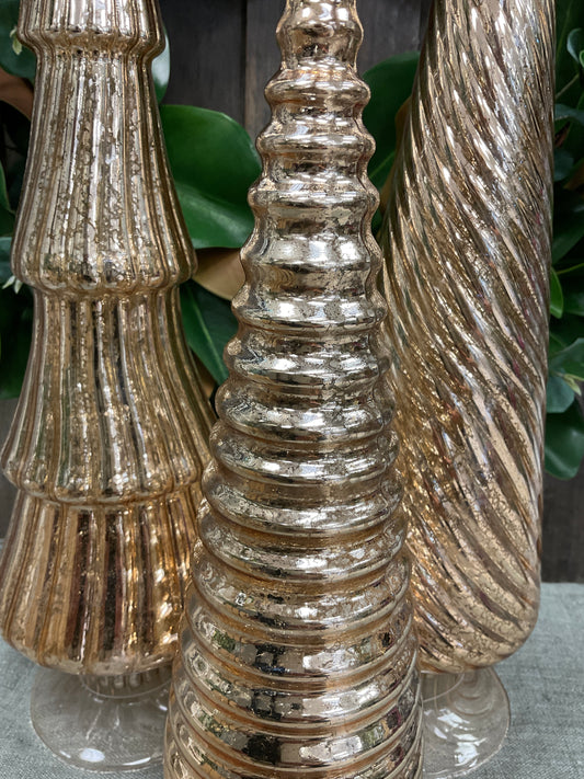Mercury Glass Tree Trio