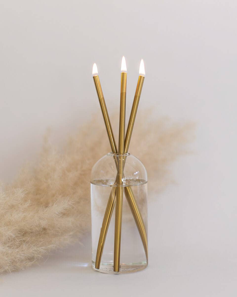 Gold Everlasting Candles - Made in Canada