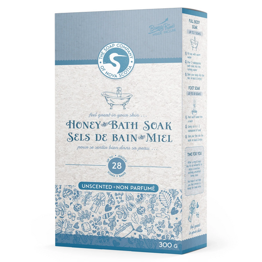 The Soap Company of Nova Scotia - 100% Natural Bath Soak - Honey - made in Canada