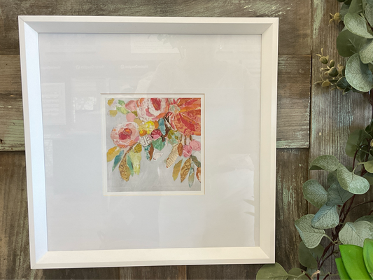Delilah Floral Framed Art-Climbing Rose