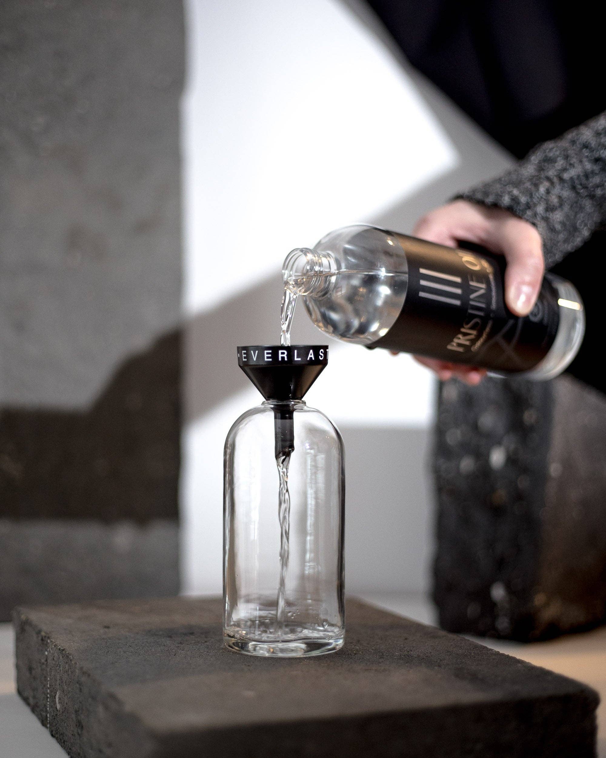 Black Steel Funnel - Everlasting Candle - made in Canada