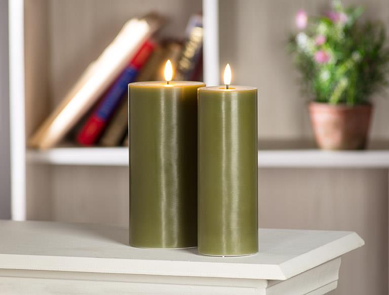 Luxlite Flameless Candle Green