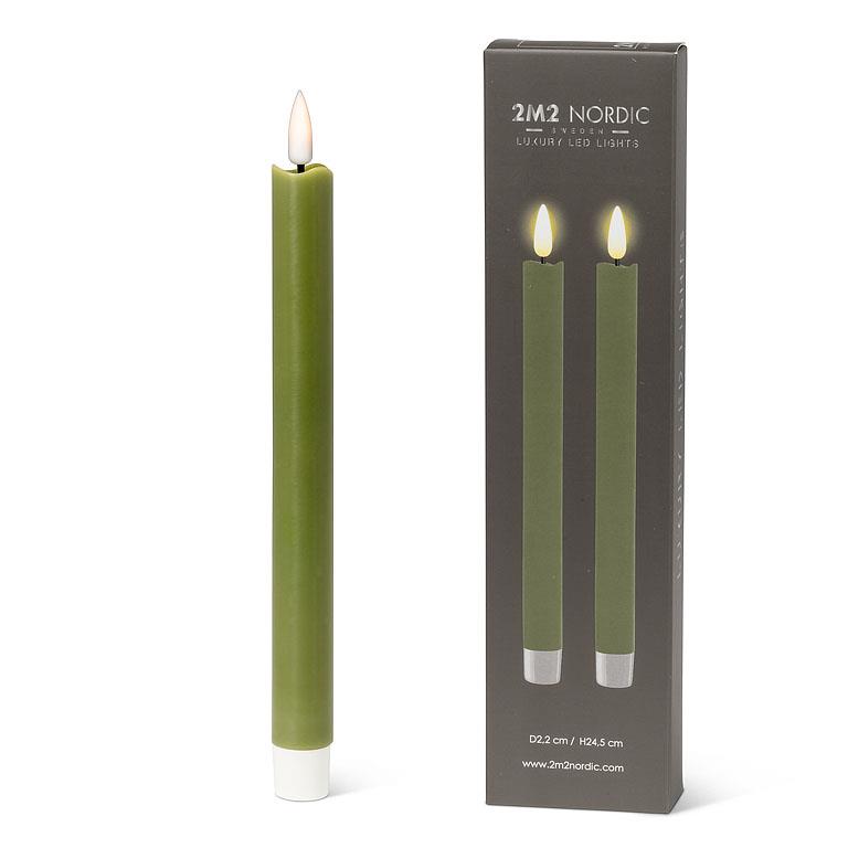 Luxlite Flameless Candle Green