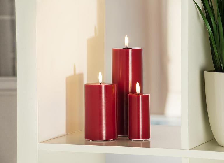 Luxlite Flameless Candle Red