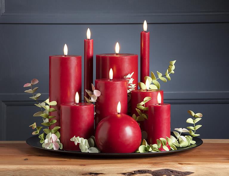Luxlite Flameless Candle Red