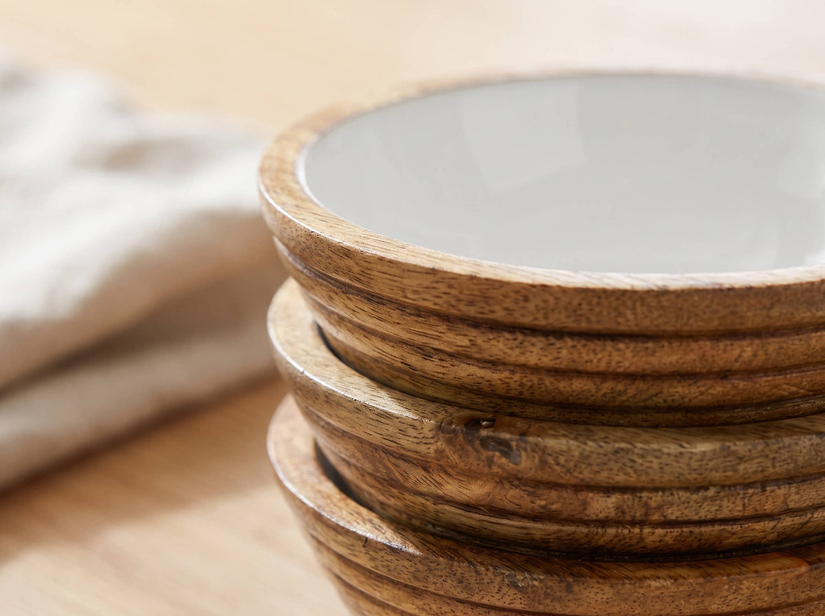 Small Bowl with White Enamel, Set of 4