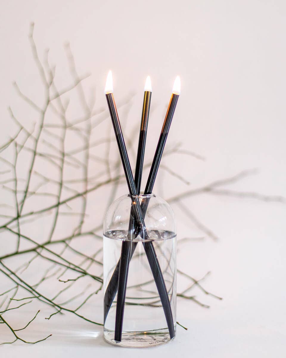 Black Everlasting Candles - Made in Canada