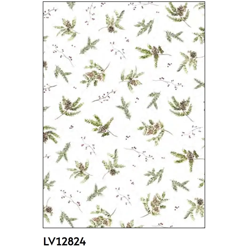 Cones and Berries Tea Towel - designed in Canada