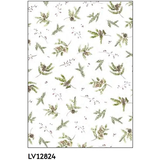 Cones and Berries Tea Towel - designed in Canada