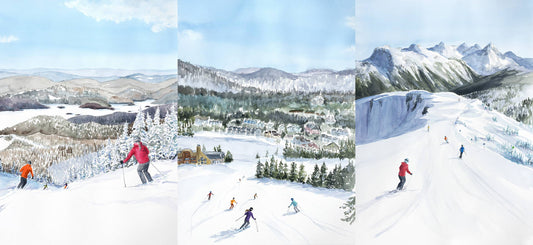 Mountain Scene Tea Towel - Designed in Canada