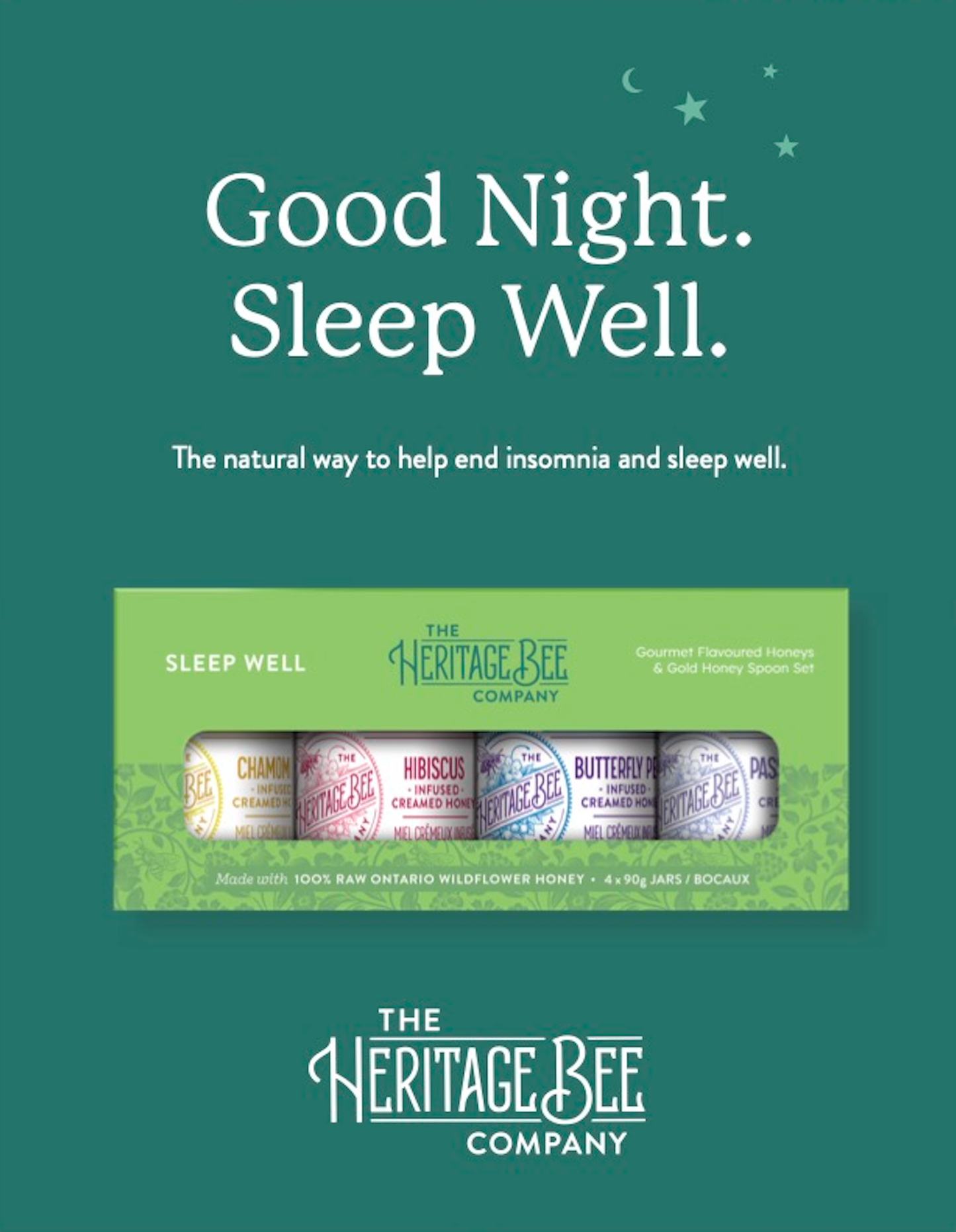SLEEP WELL Gourmet Gift Set with Gold Honey Spoon