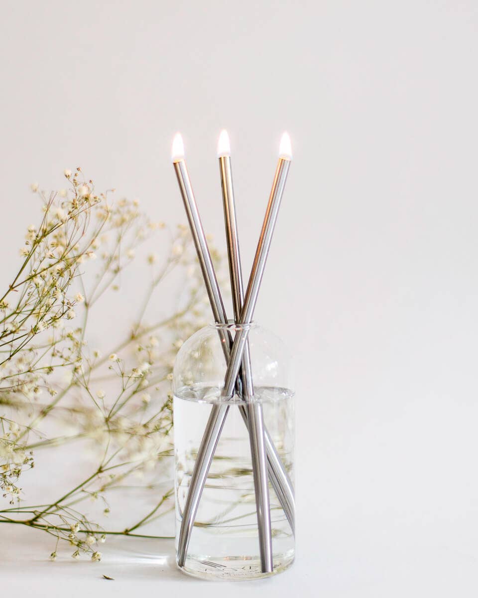 Silver Everlasting Candles - Made in Canada