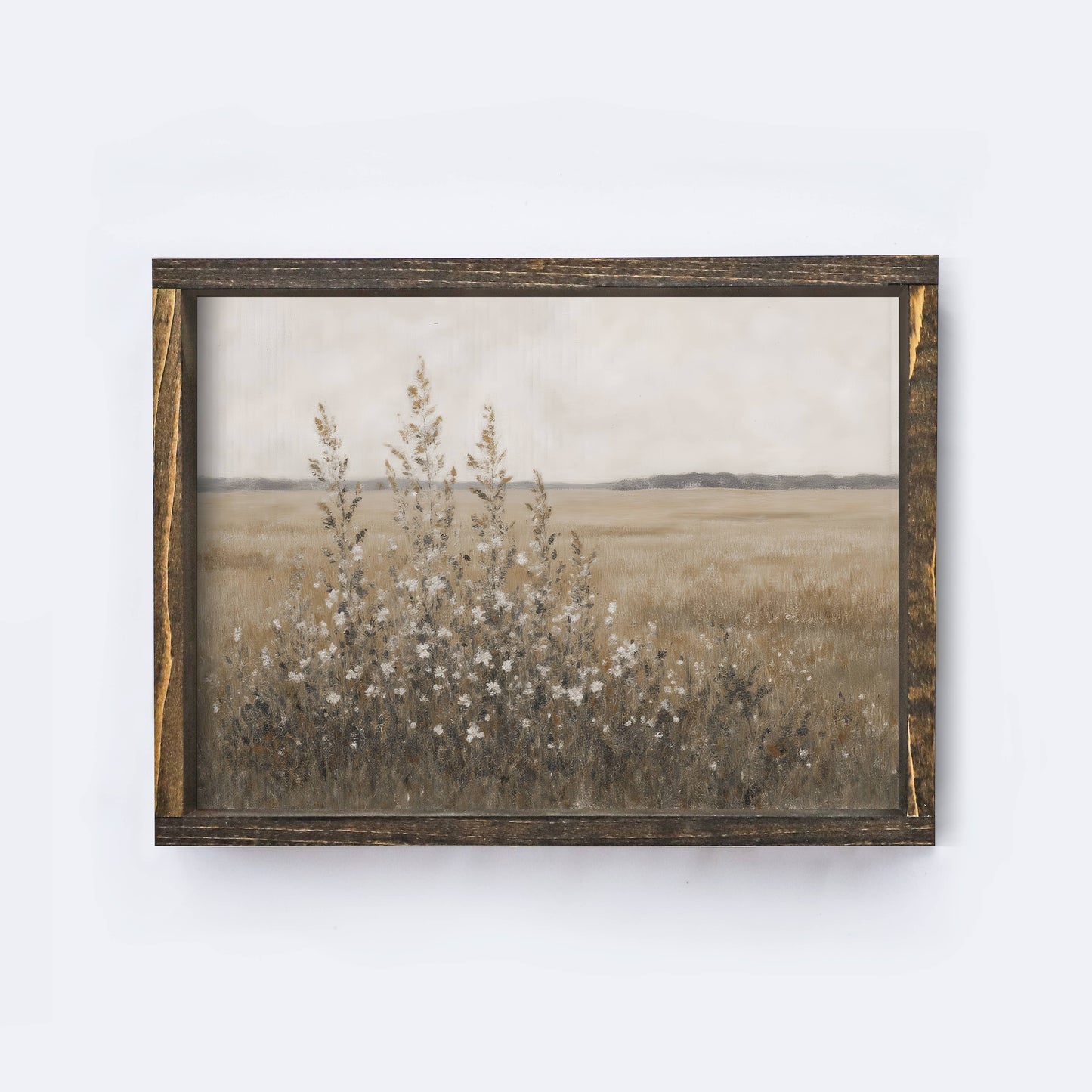 Vintage Landscape| Wildflower Field Painting