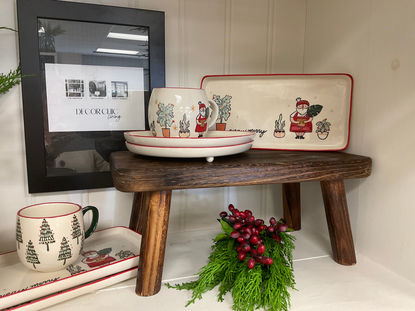 Wood Display Stool