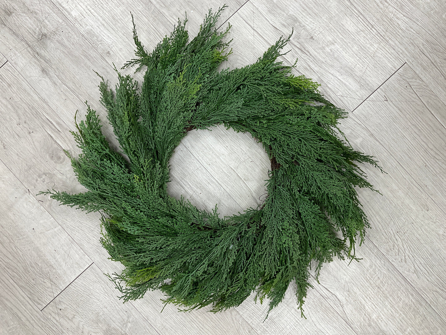 Real Touch Long Cedar 24'' Wreath