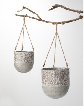 Embossed Hanging Planter