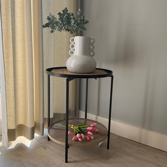 Chanel Black Cane Table