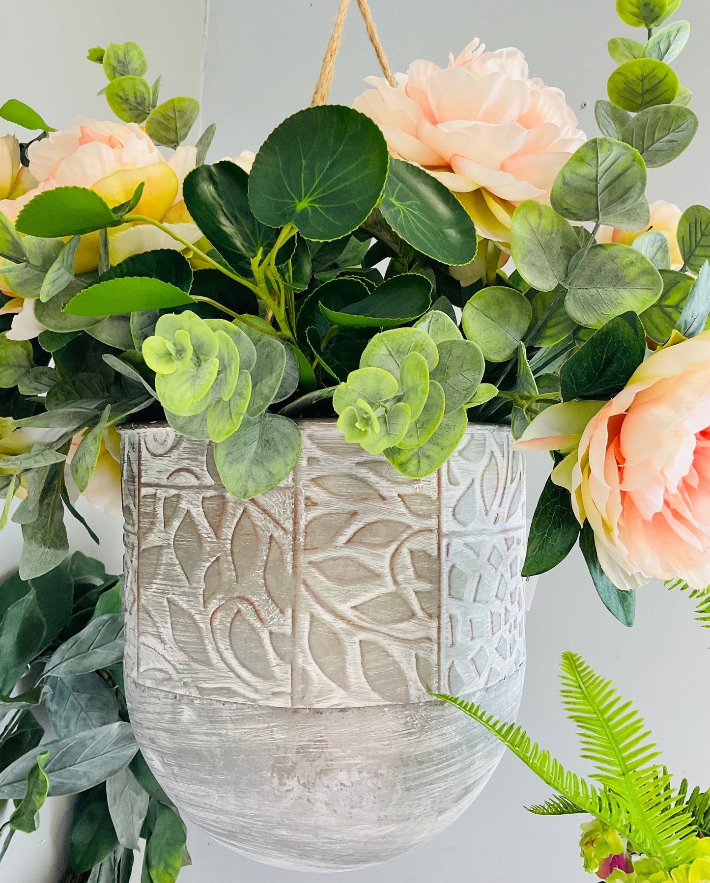 Embossed Hanging Planter