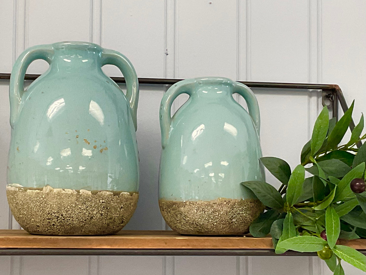 Terracotta Blue Vases