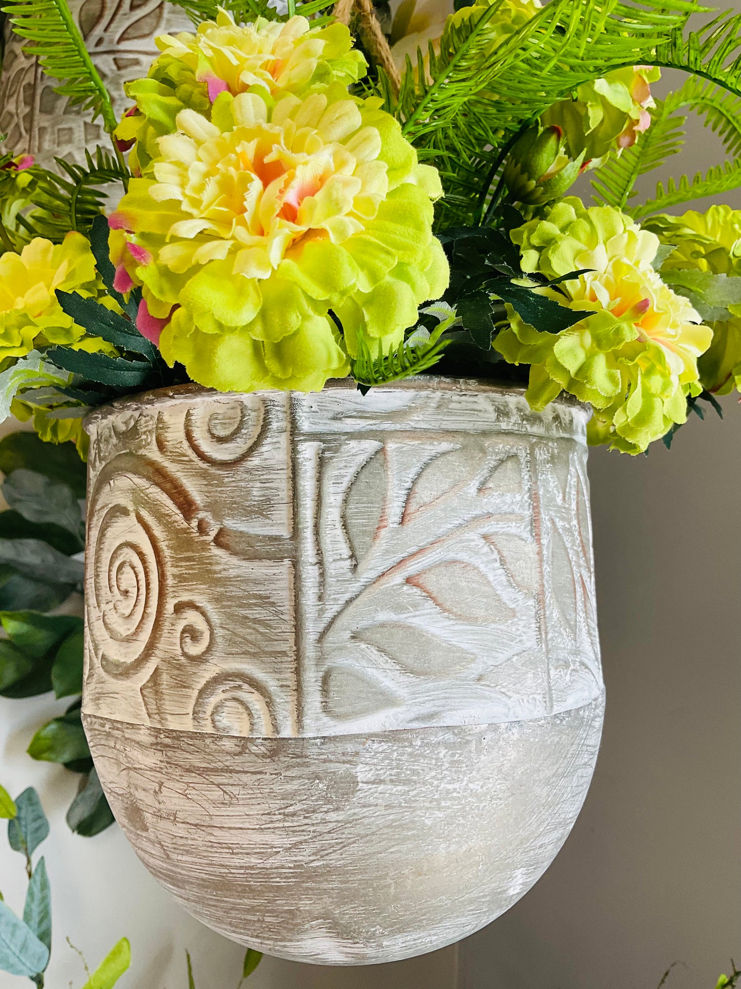 Embossed Hanging Planter