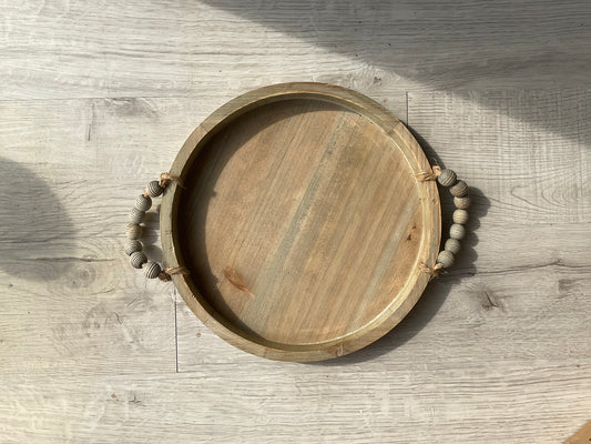 Nora Round Wood Trays