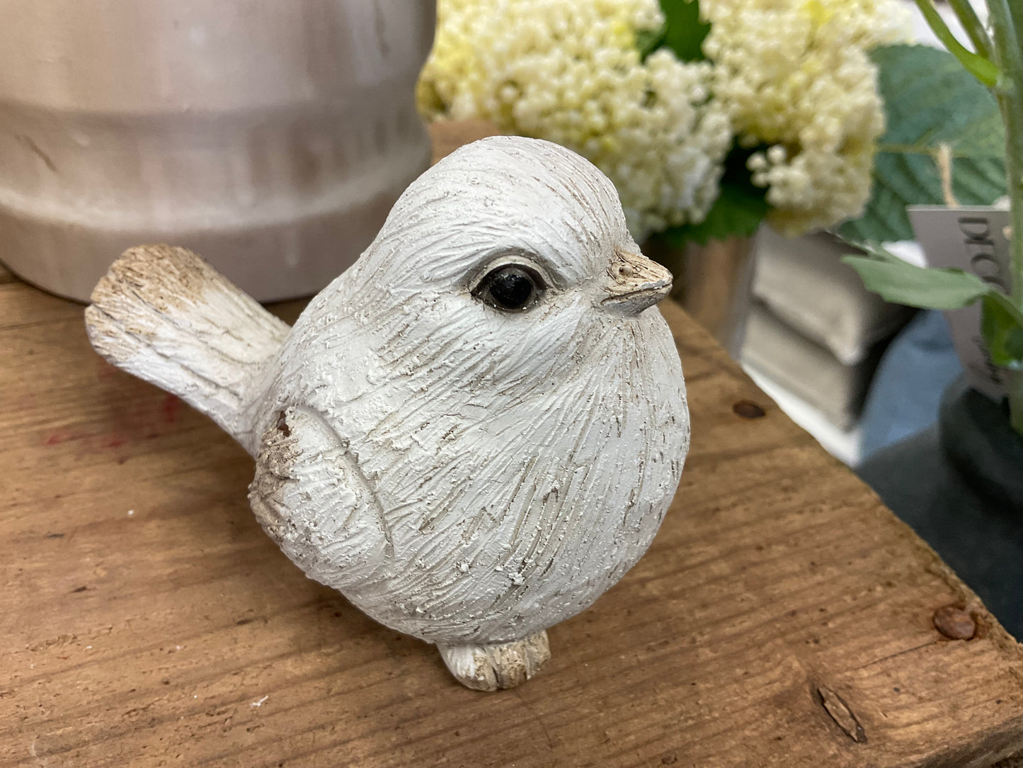 White washed Resin Birds