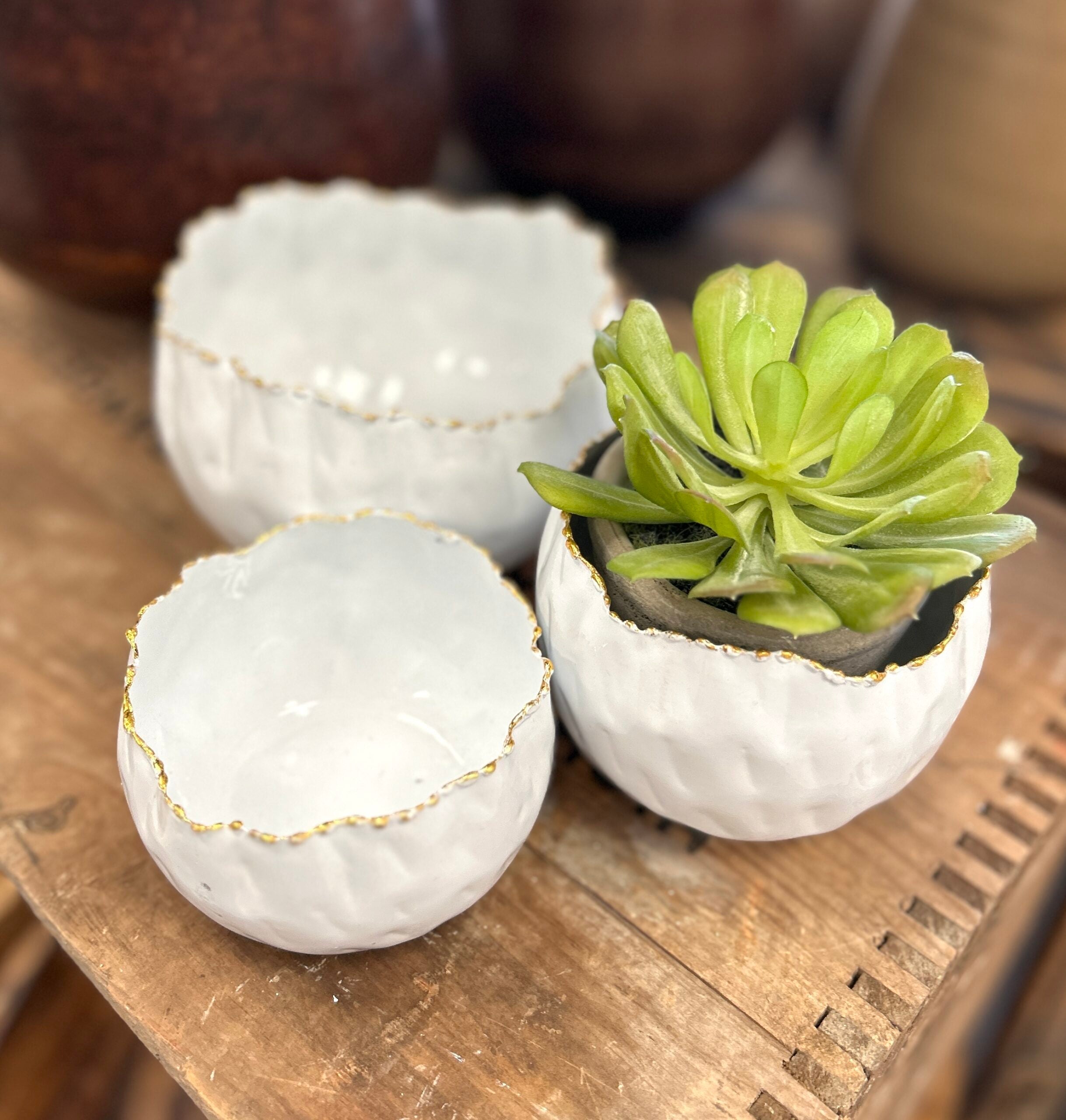 Scalloped Container Set of 3