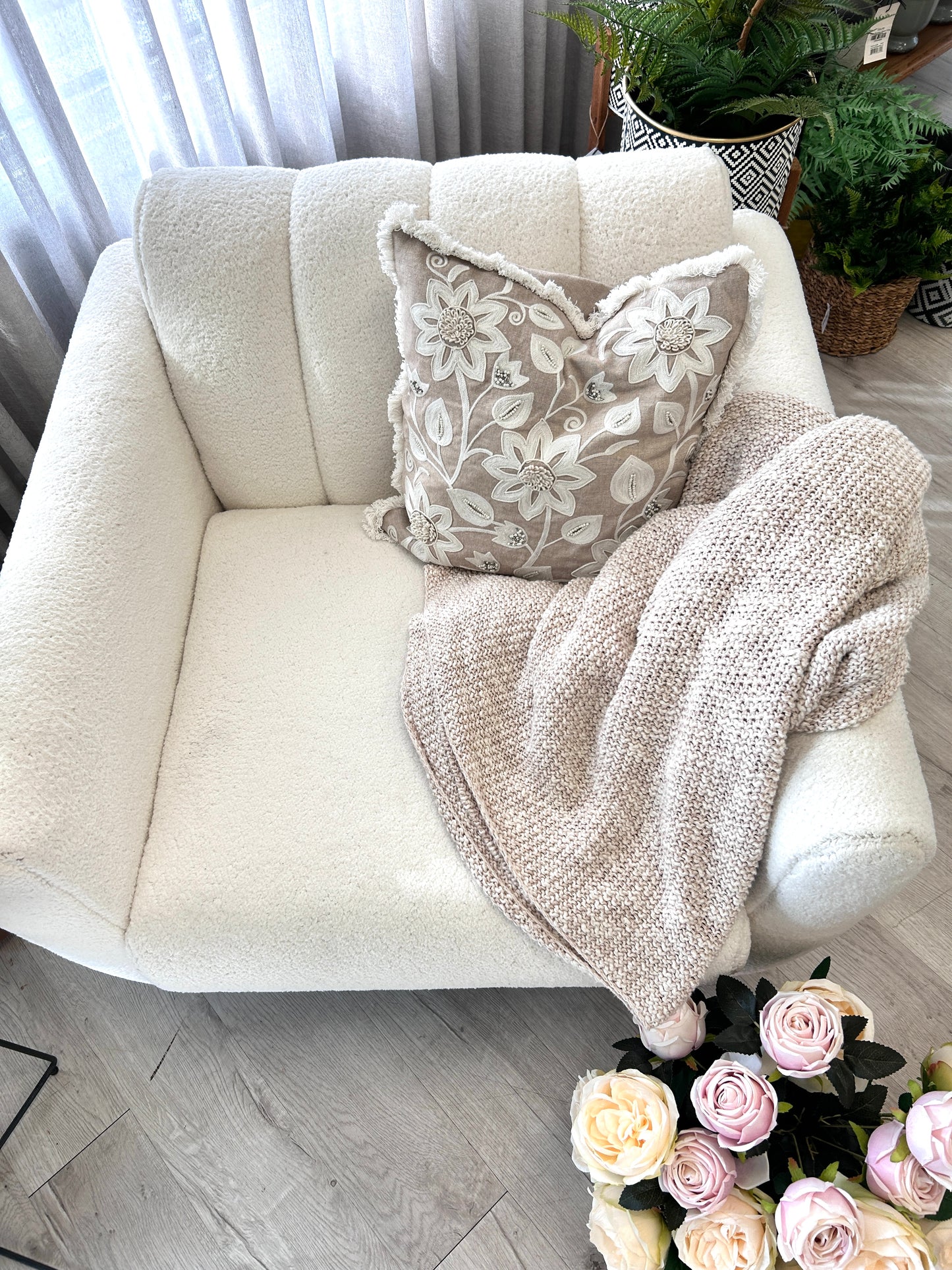 Rami Blush Cotton Throw