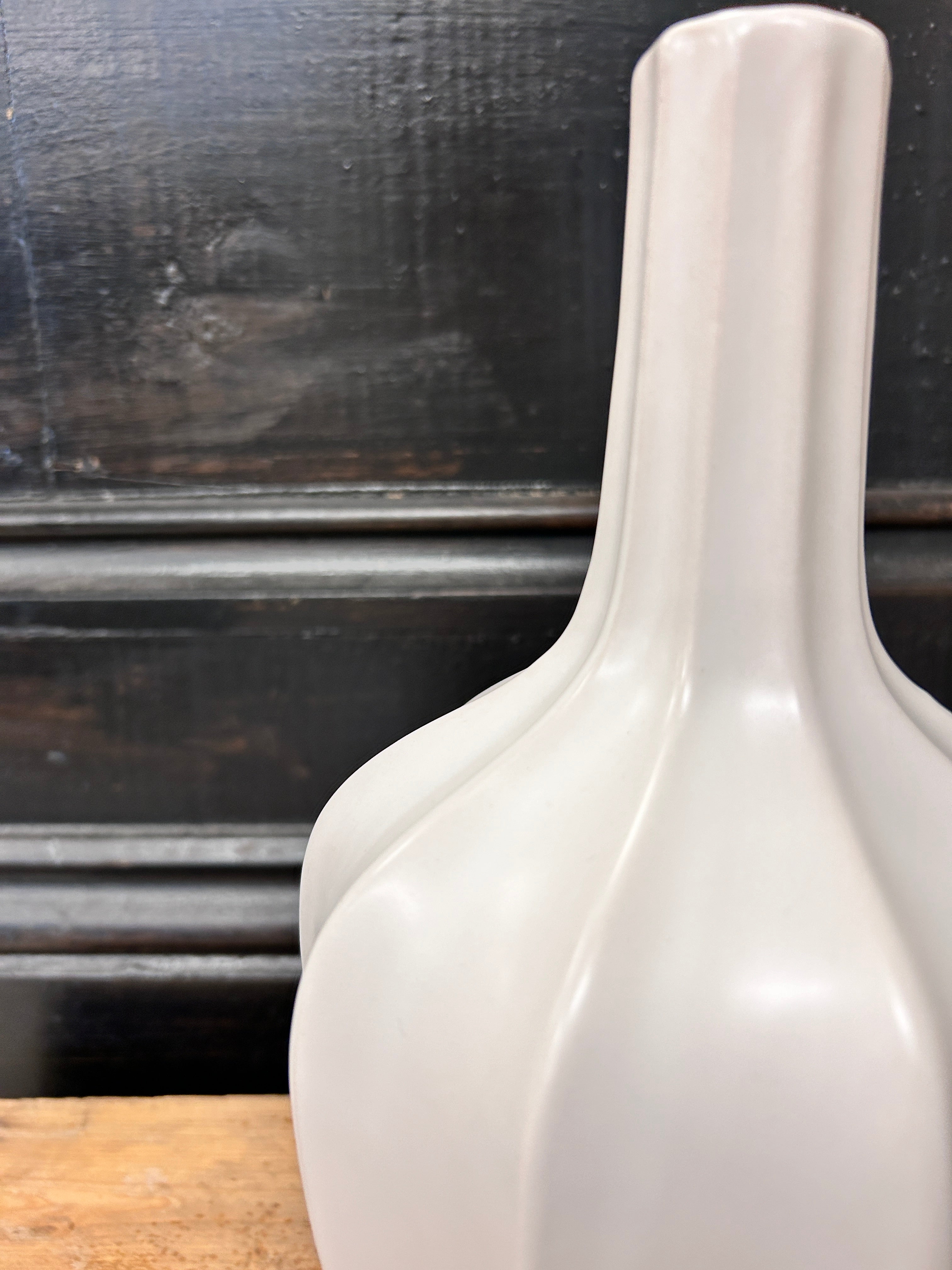 Ribbed Ceramic Vase