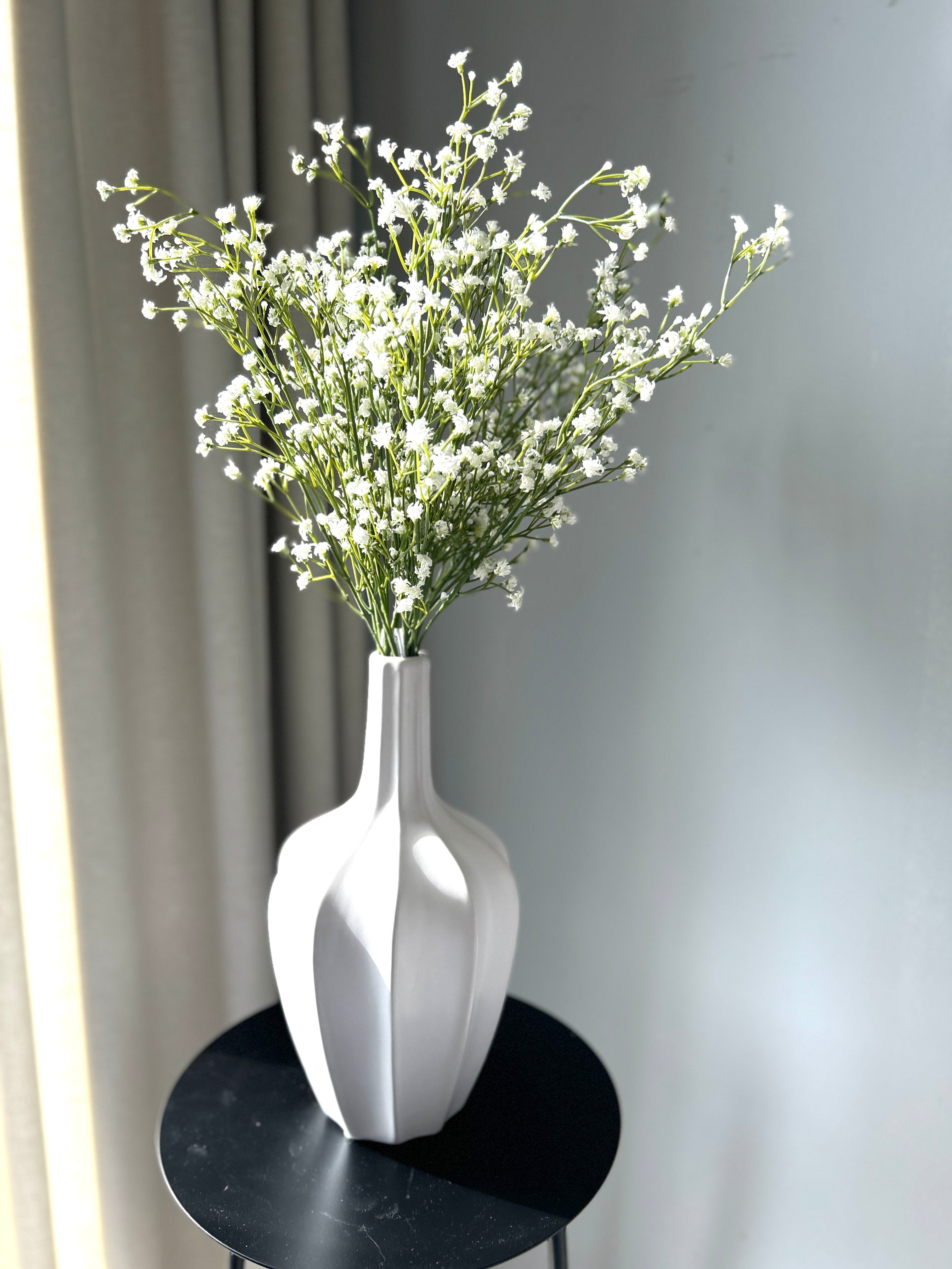 Ribbed Ceramic Vase