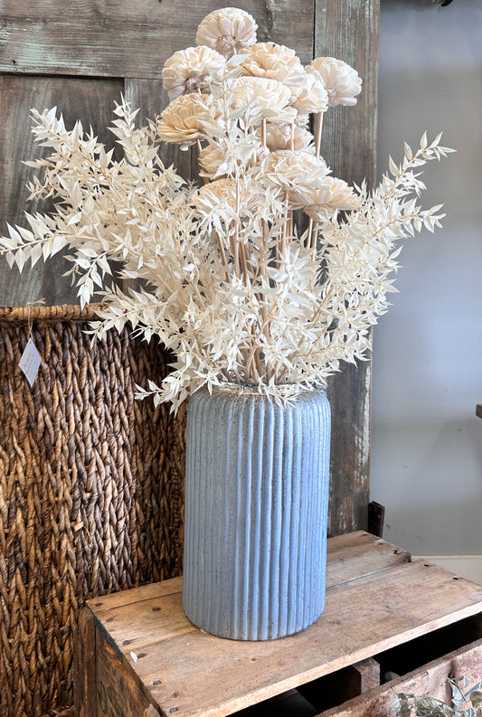 Glacier Grey Glass Vase