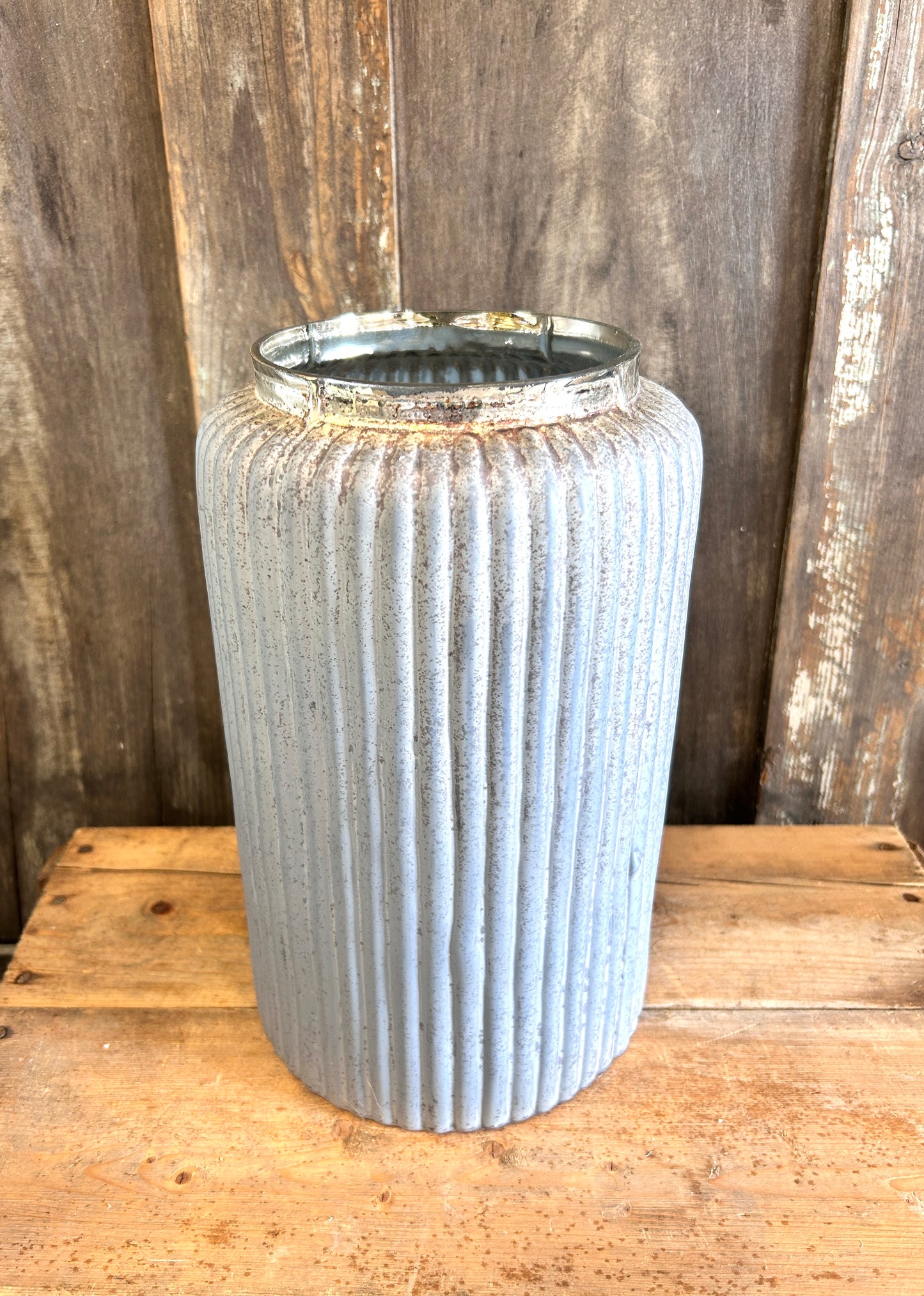 Glacier Grey Glass Vase