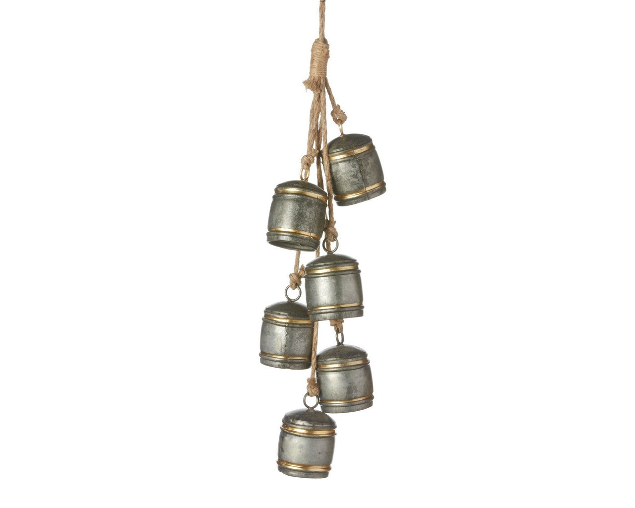 Metal Hanging 4″ Bells Silver