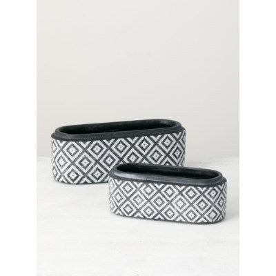 Cement Oval - Planter Set of 2