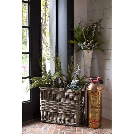 Briar Tall Grey Rattan Basket
