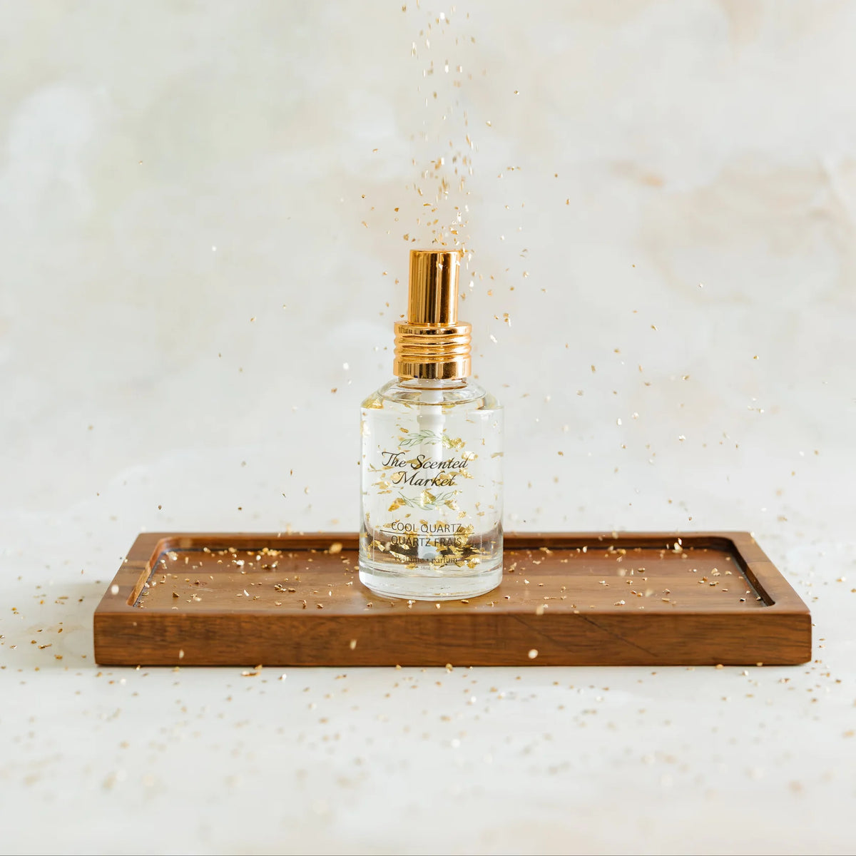 The Scented Market - Travel Size Cool Quartz Luxury Perfume – with Gold Leaf Flecks