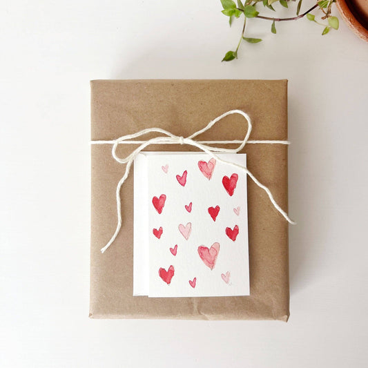 Hearts mini notecard