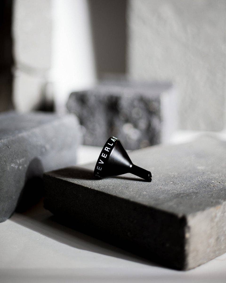 Black Steel Funnel - Everlasting Candle - made in Canada