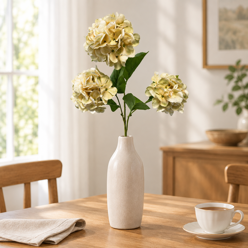 Hydrangea Spray - Cream/Green