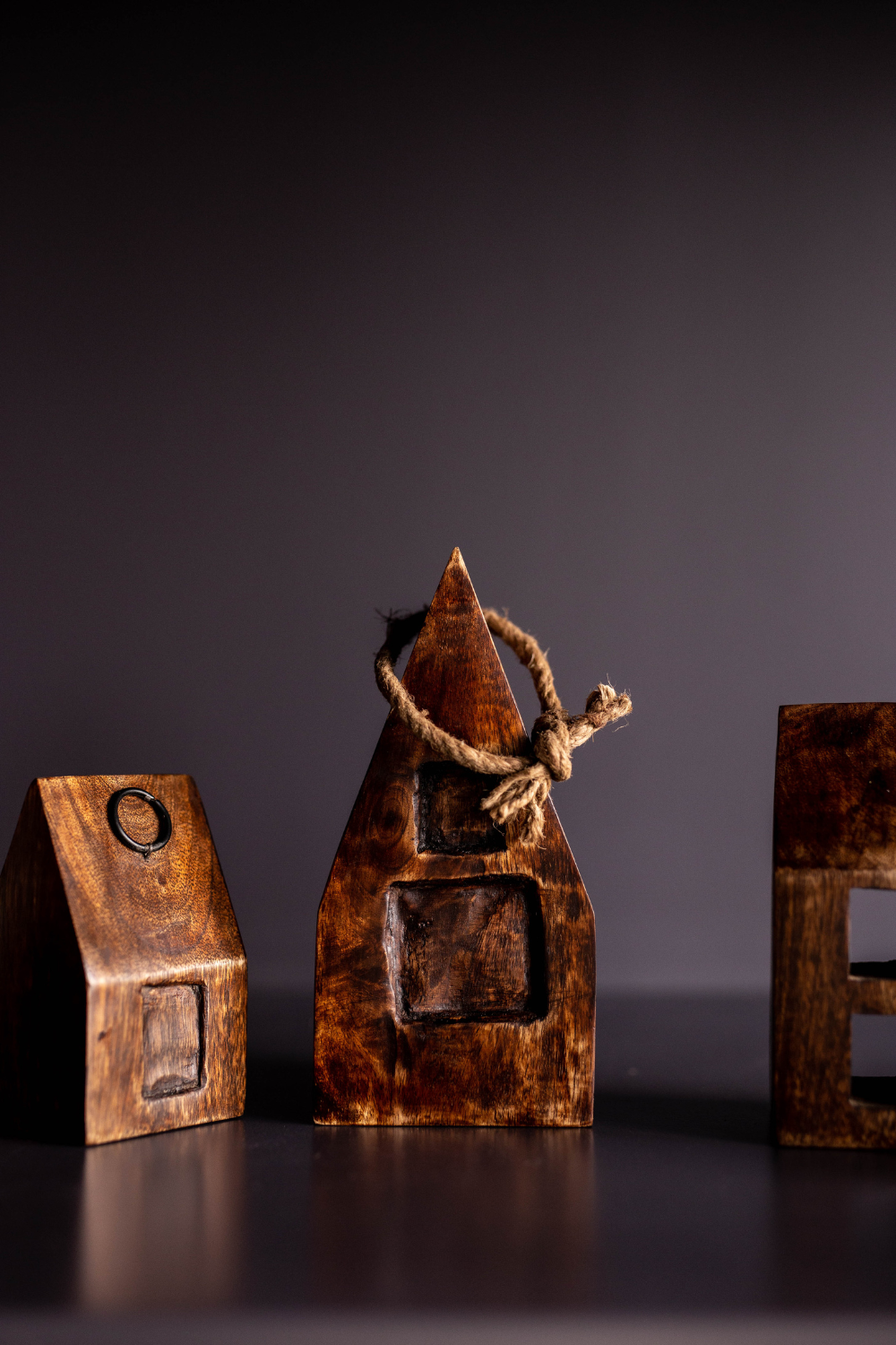 Wooden Houses Vintage Rustic Christmas Decor (Set of 6)