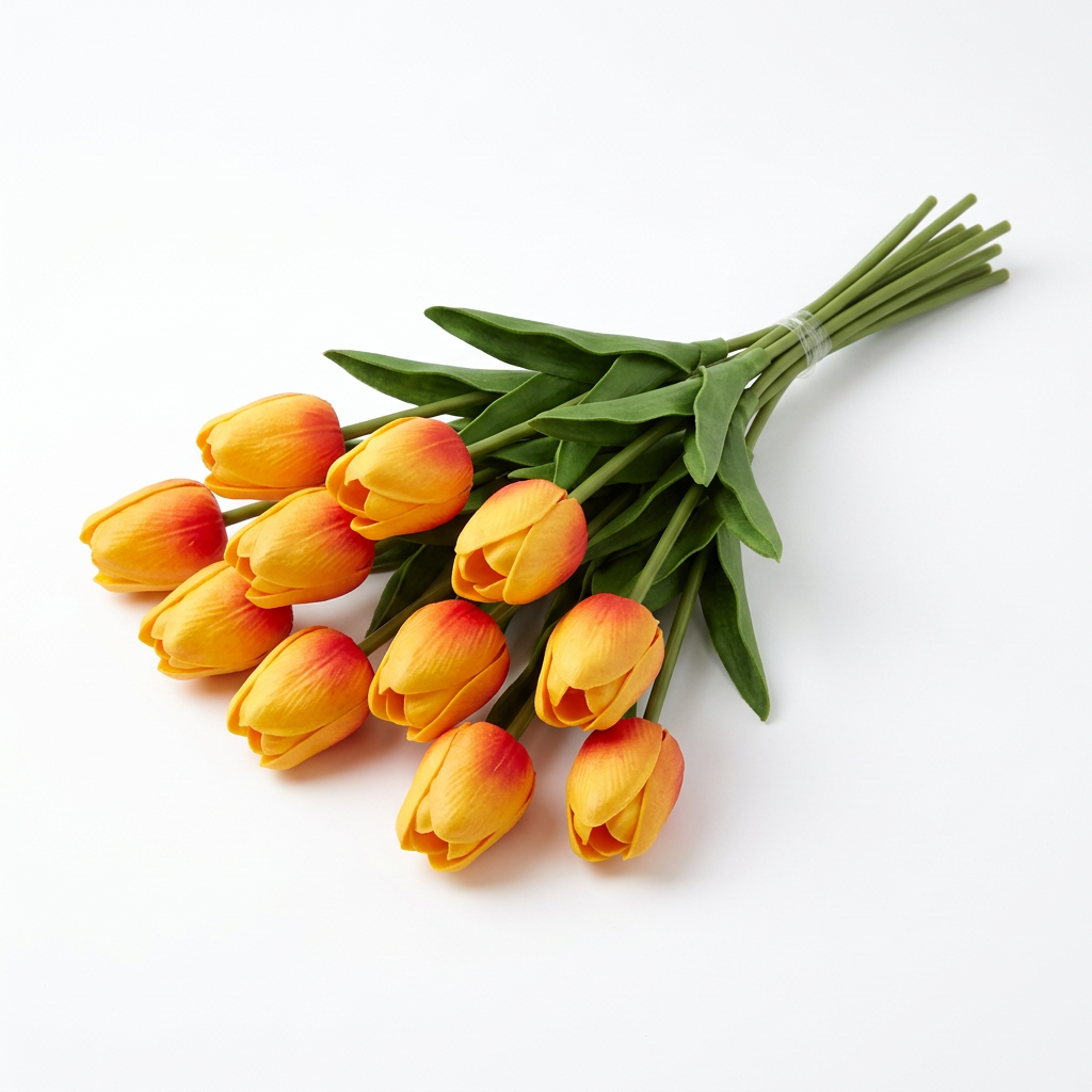 Real Touch Dutch Tulip 13" Bundle x9 - Orange