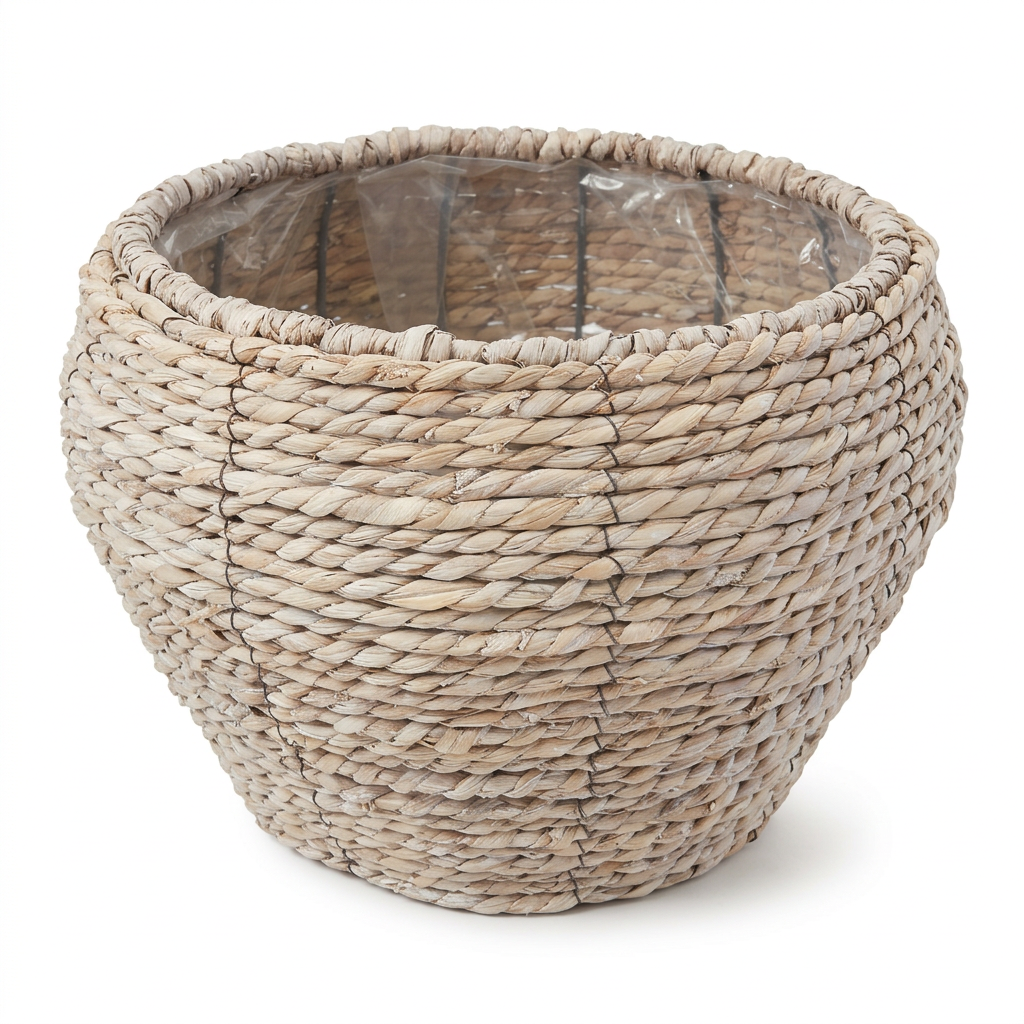 Tapered White Wash Basket Large