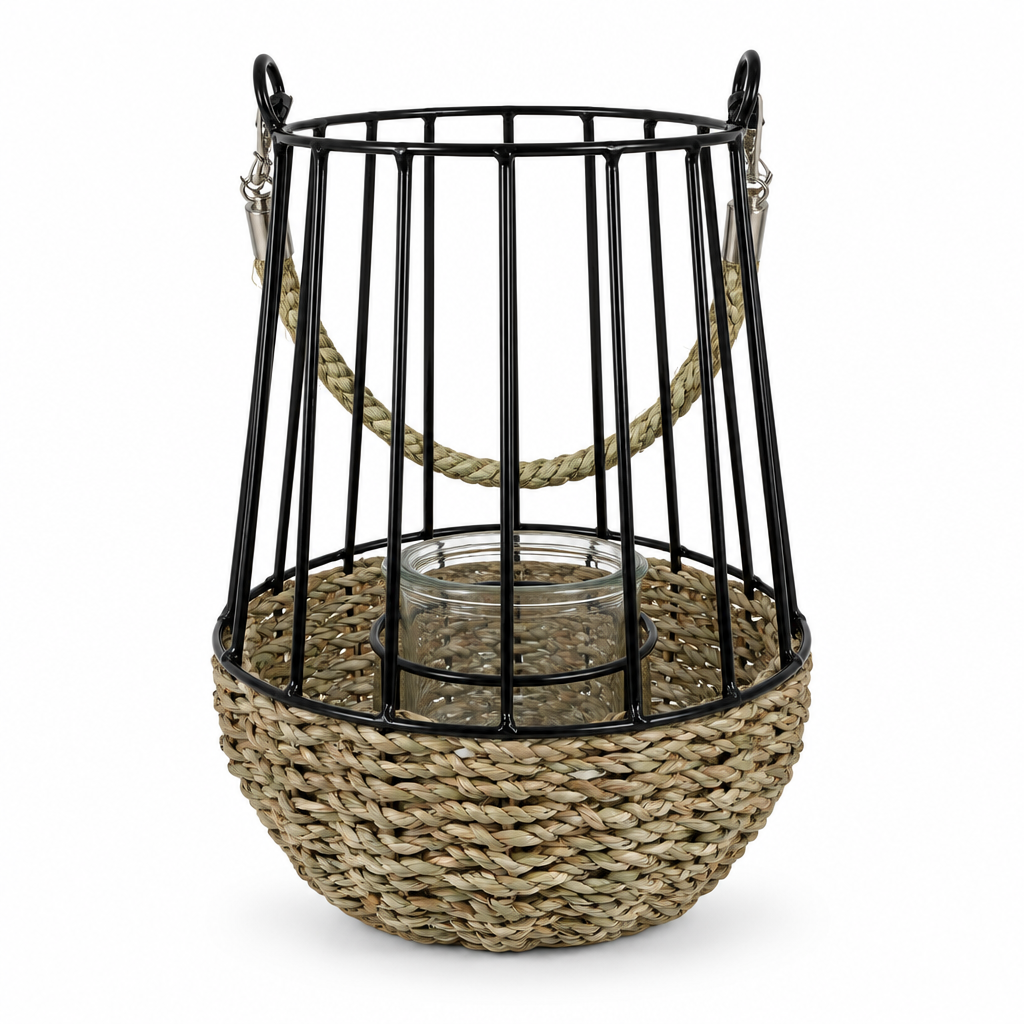 Rattan Candle Holder Large
