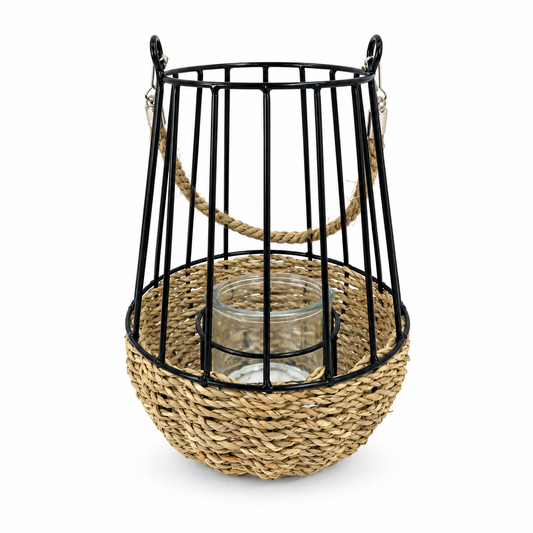 Rattan Candle Holder Small