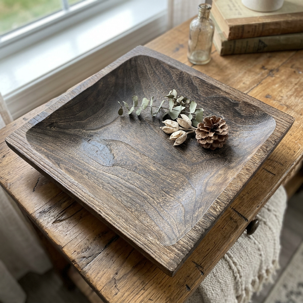 Anya Square Wood Bowl
