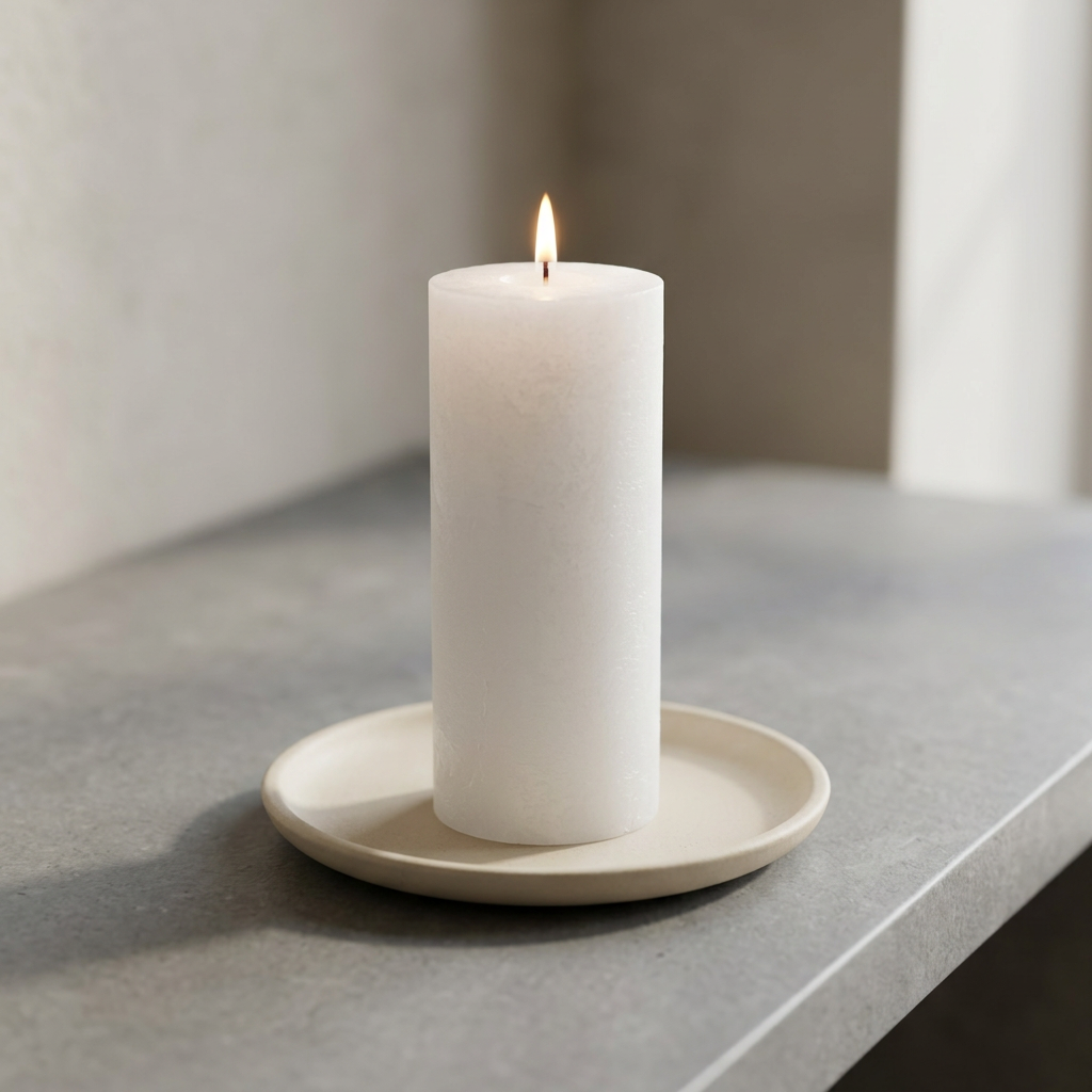 7’’ Rustic Burning Candle