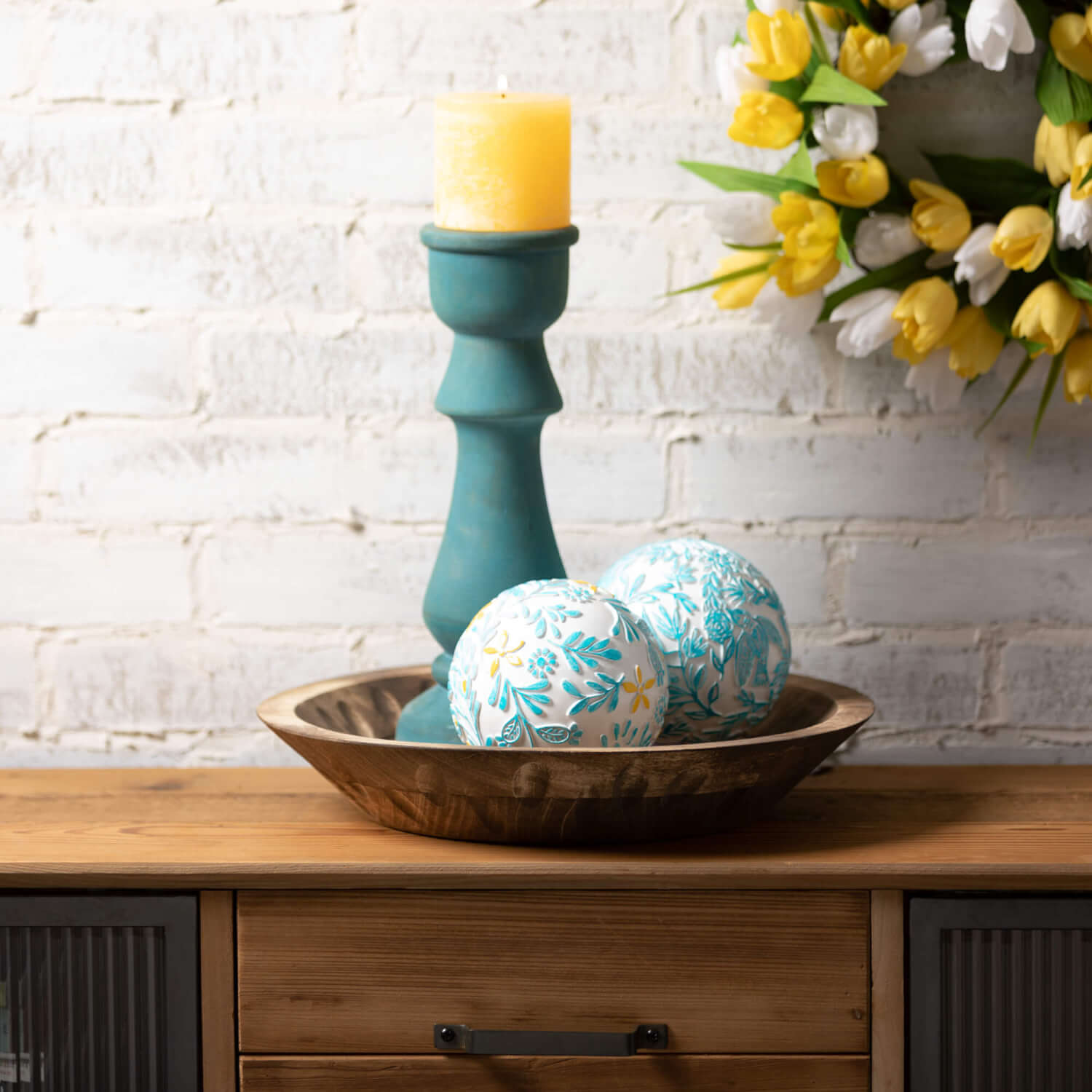 Round Wooden Dough Bowl