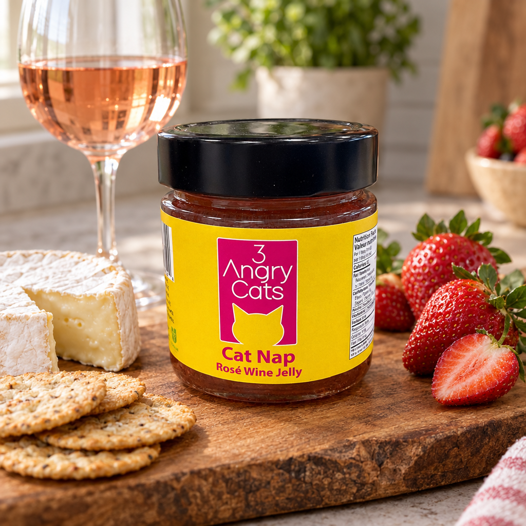 3 Angry Cats - Rosé Wine Jelly - locally made